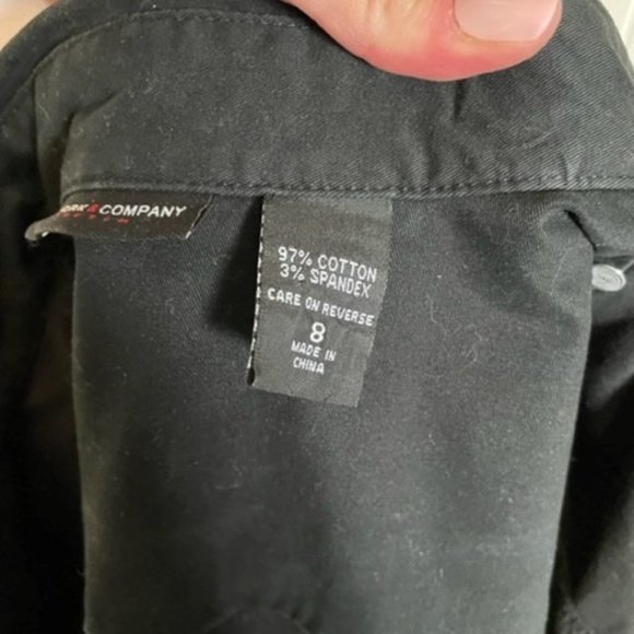 NY & Co Twill Black Shirt Dress - Size 8 - Picture 6 of 6